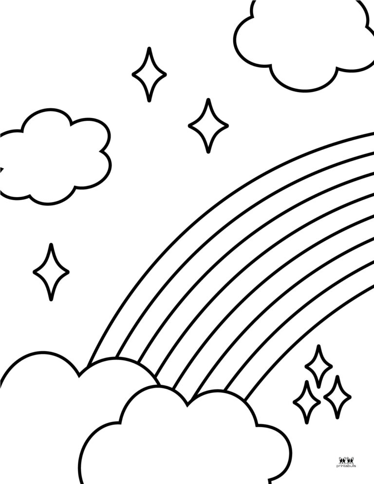 Rainbow Coloring Pages - 50 FREE Printable Pages | Printabulls