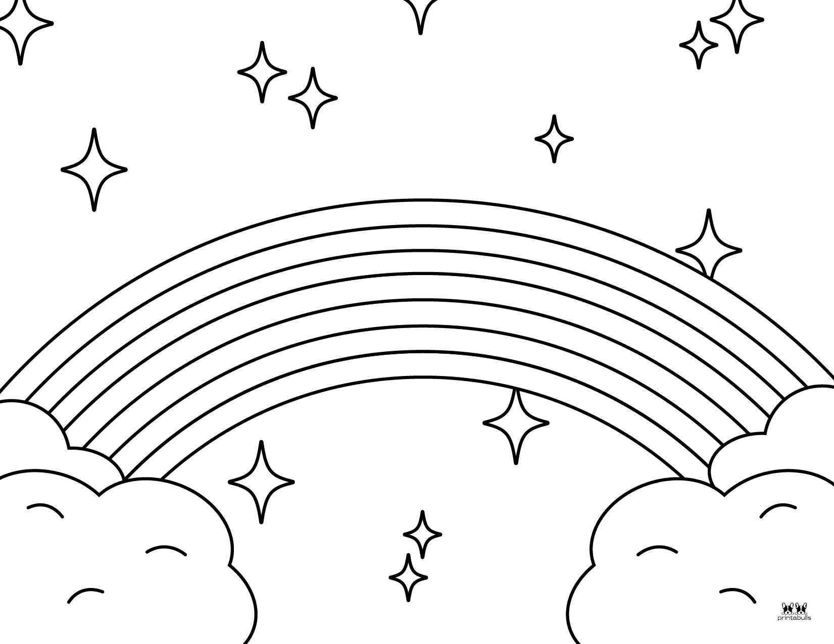 Printable Rainbow Colouring Pages