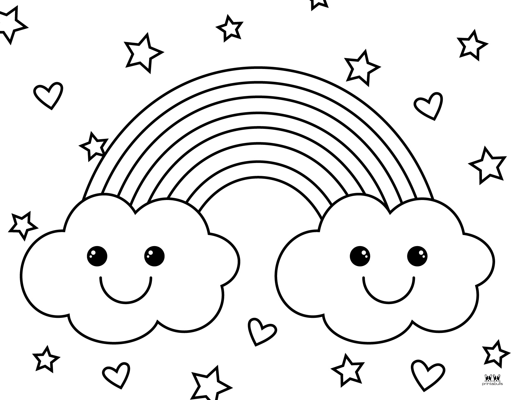 Rainbow Printable Coloring Pages