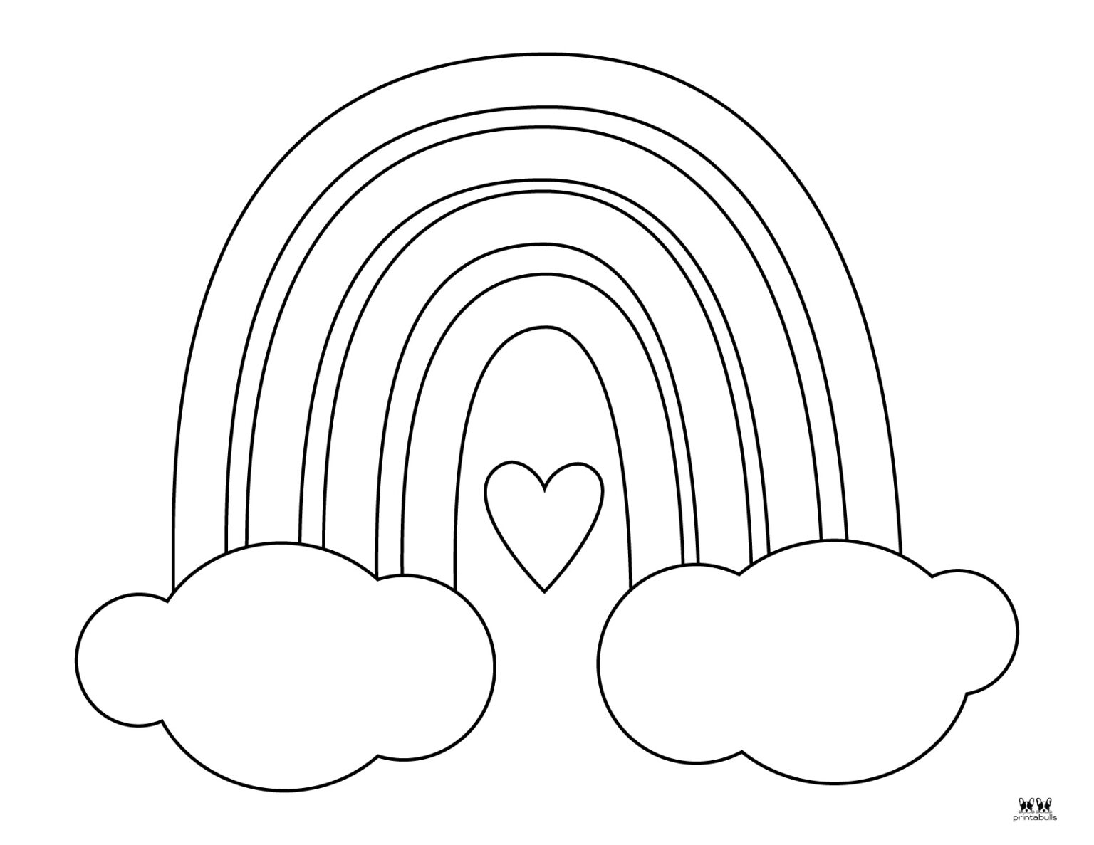 Printable Rainbow Colouring Pages