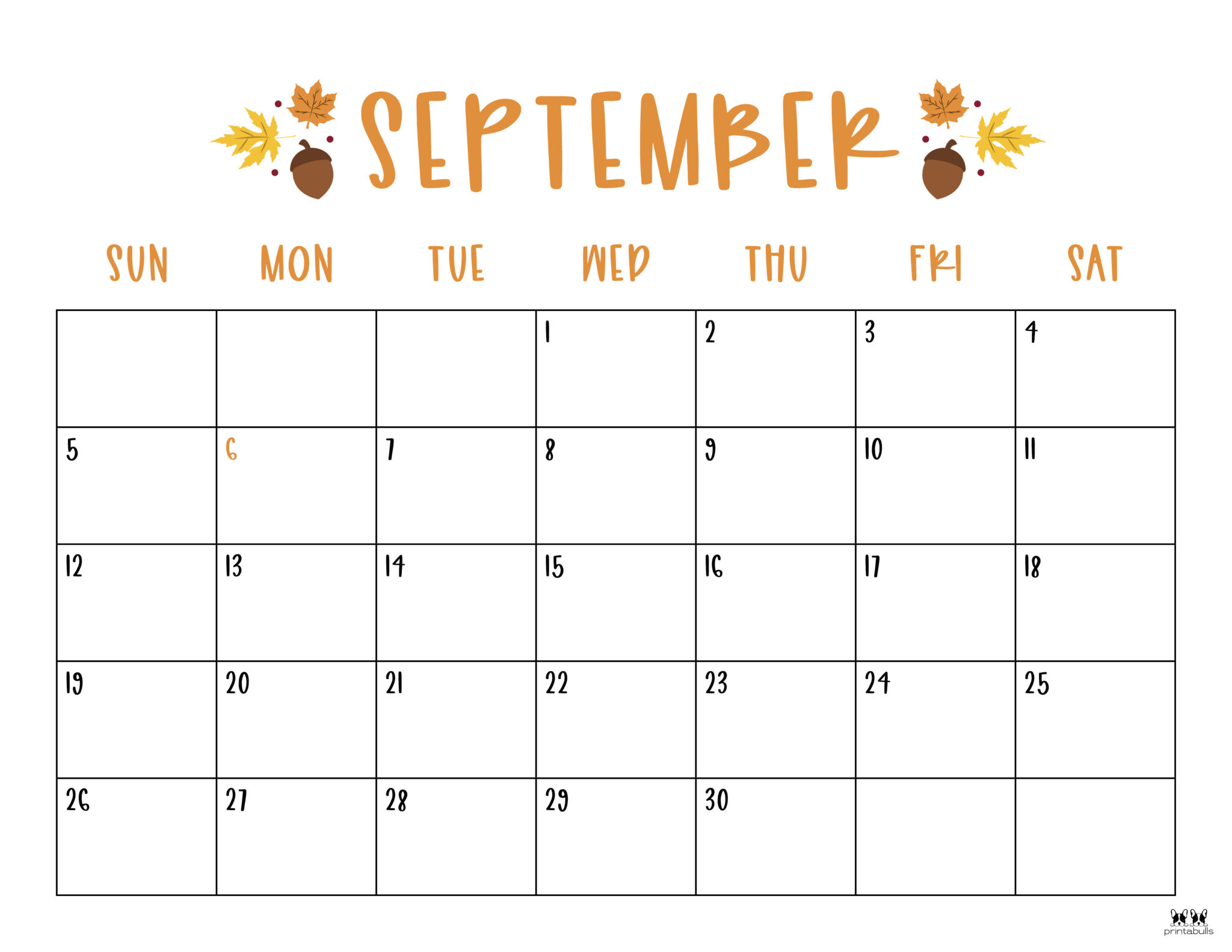 September Calendar Template Abbye Annissa