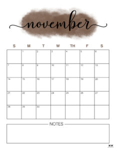 November 2021 Calendars - 15 FREE Printables | Printabulls