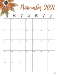 November 2021 Calendars - 15 FREE Printables | Printabulls