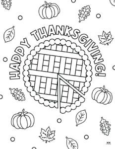 Happy Thanksgiving Coloring Pages - 20 FREE Printables | Printabulls