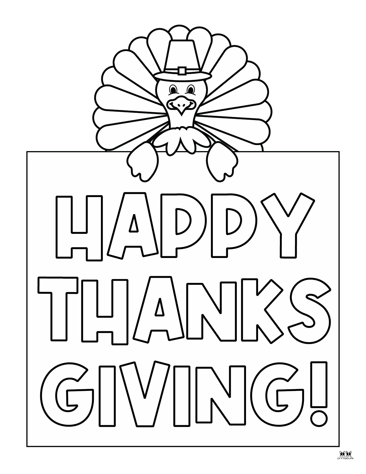 Happy Thanksgiving Coloring Pages - 20 FREE Printables | Printabulls