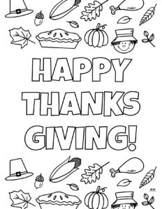 Happy Thanksgiving Coloring Pages - 20 FREE Printables | Printabulls