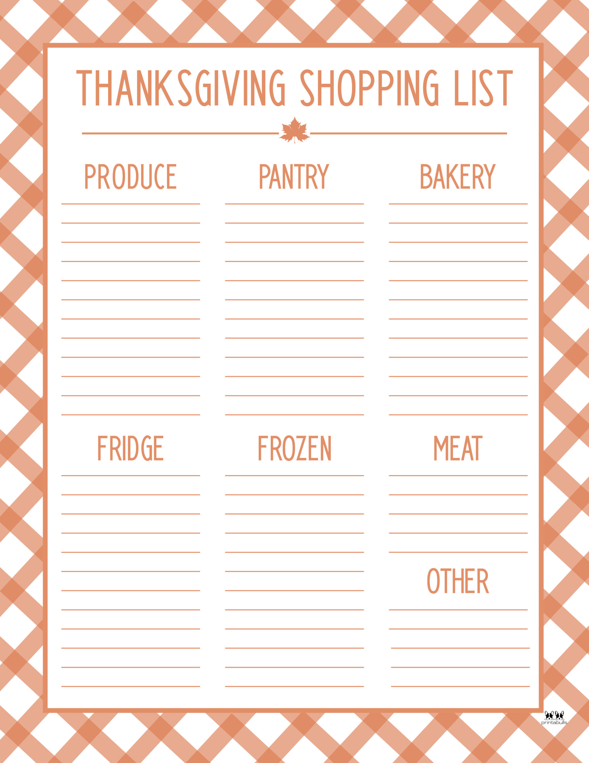 Thanksgiving Shopping Lists & Checklists 30 FREE Printables Printabulls