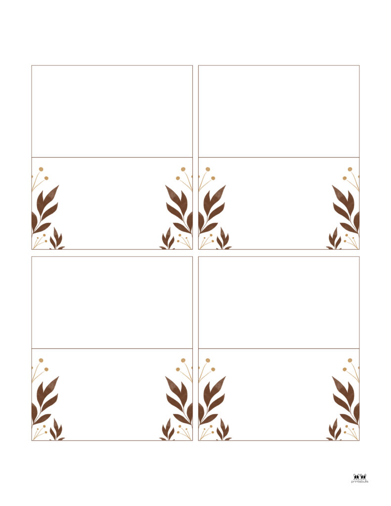 Thanksgiving Place Cards 15 FREE Printable Sets Printabulls