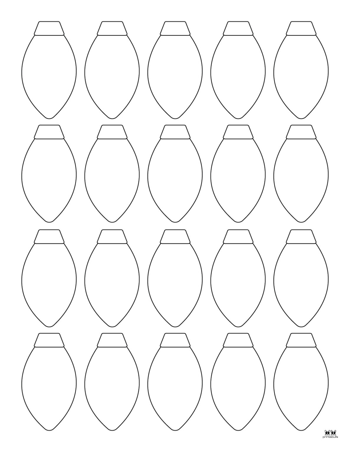 Christmas Light Templates 25 FREE Printable Pages Printabulls