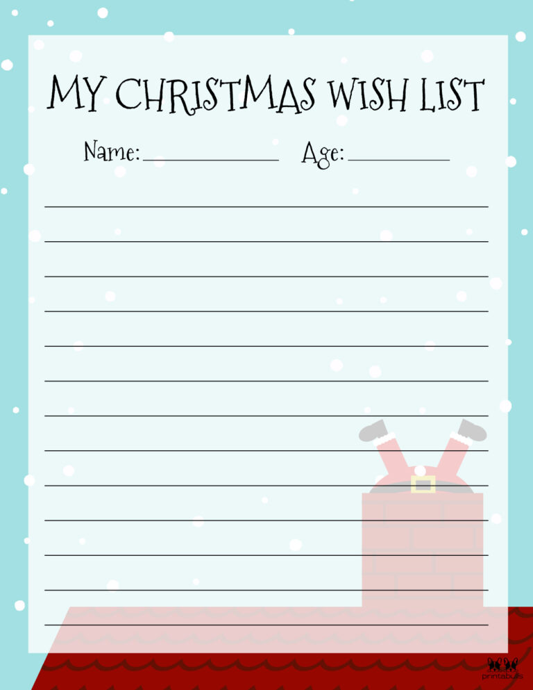 Printable Christmas Lists - 25 FREE Printables | Printabulls