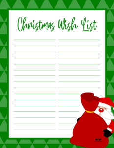 Printable Christmas Lists - 25 FREE Printables | Printabulls