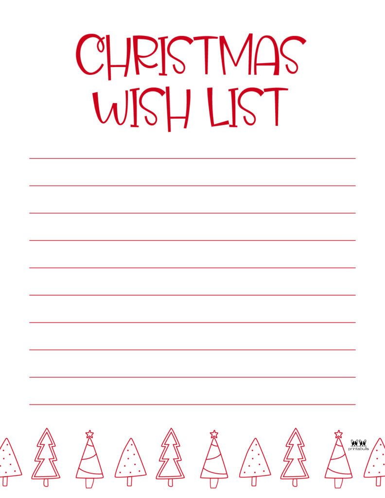 Free and customizable christmas wishlist templates