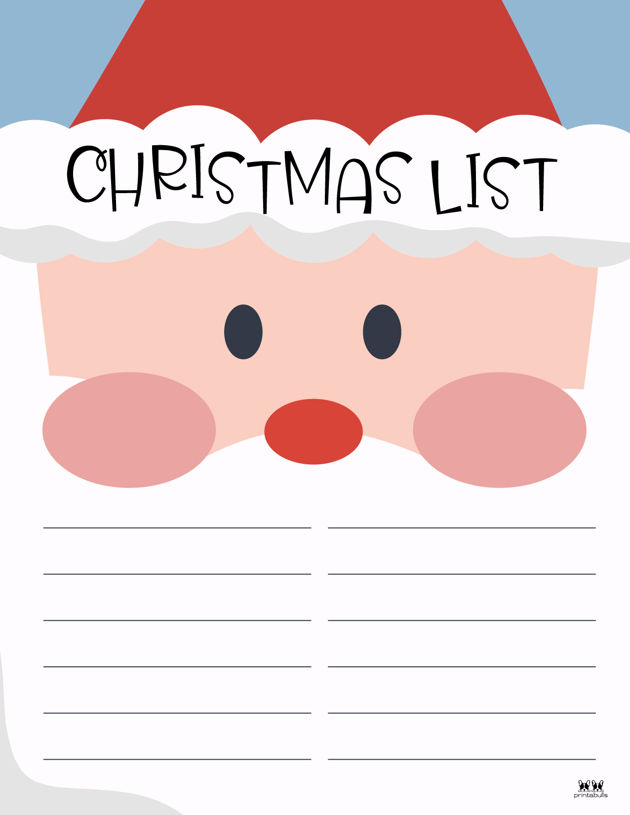 Printable Christmas Lists - 25 FREE Printables | Printabulls