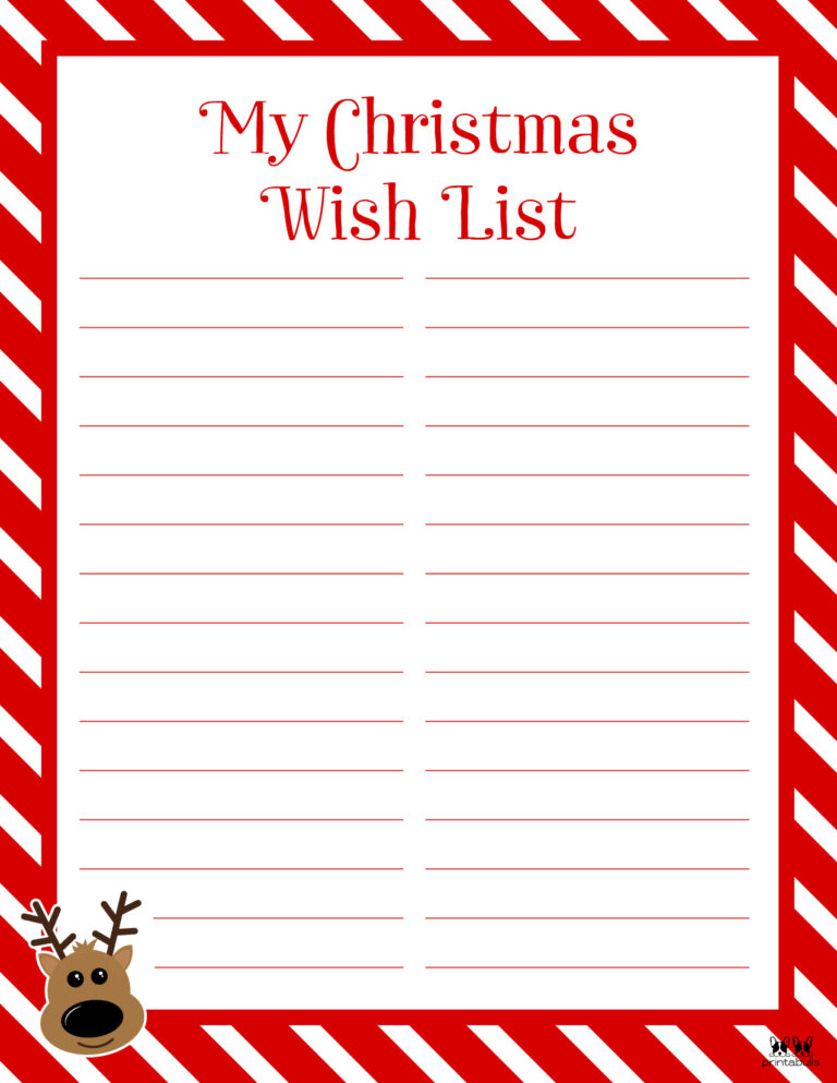 Printable Christmas Lists - 25 FREE Printables | Printabulls