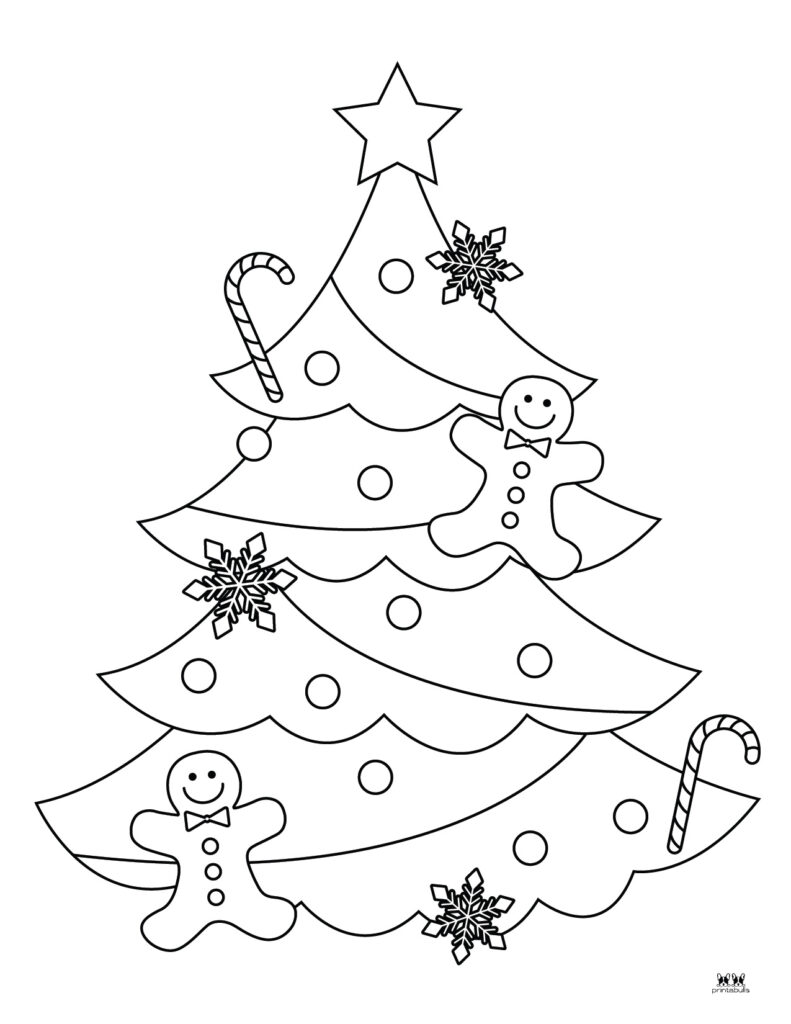 Printable Christmas Tree Coloring Page-Page 12
