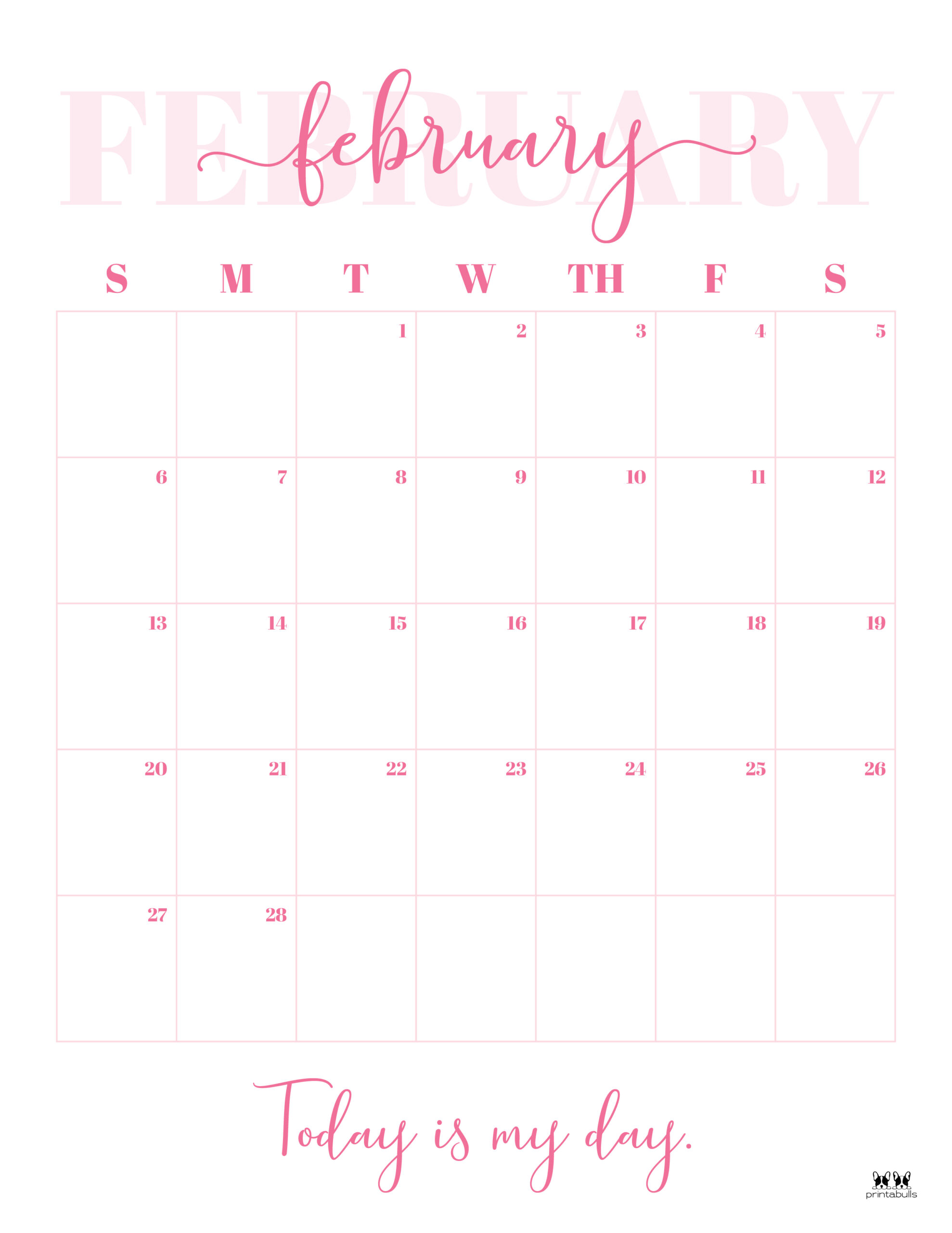 February 2022 Calendars - 15 FREE Printables | Printabulls