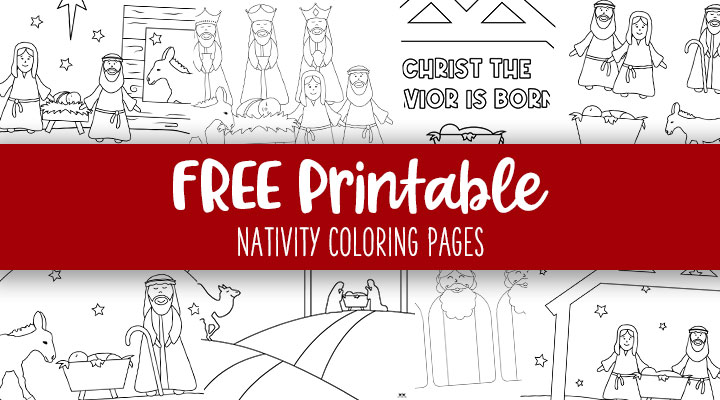 christmas nativity coloring sheets