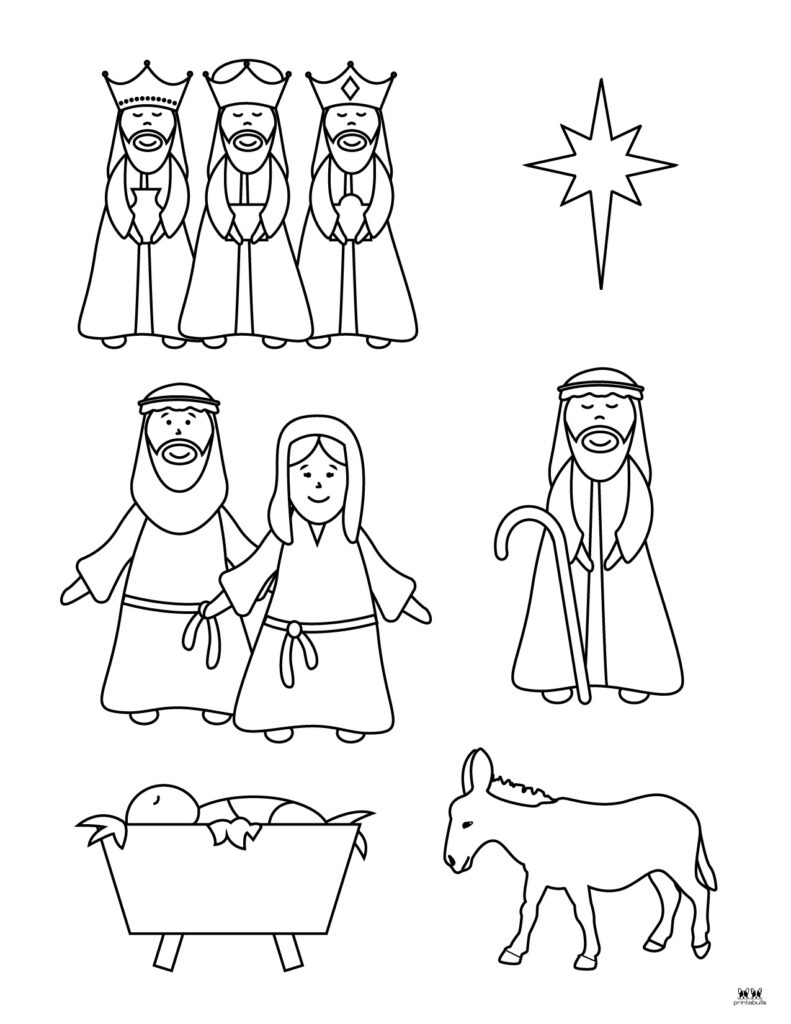 Nativity Coloring Book Pages
