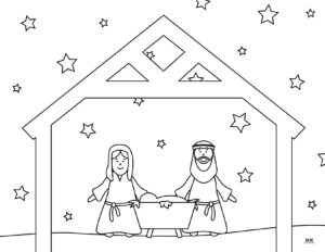Nativity Coloring Pages - 10 Free Printable Pages 