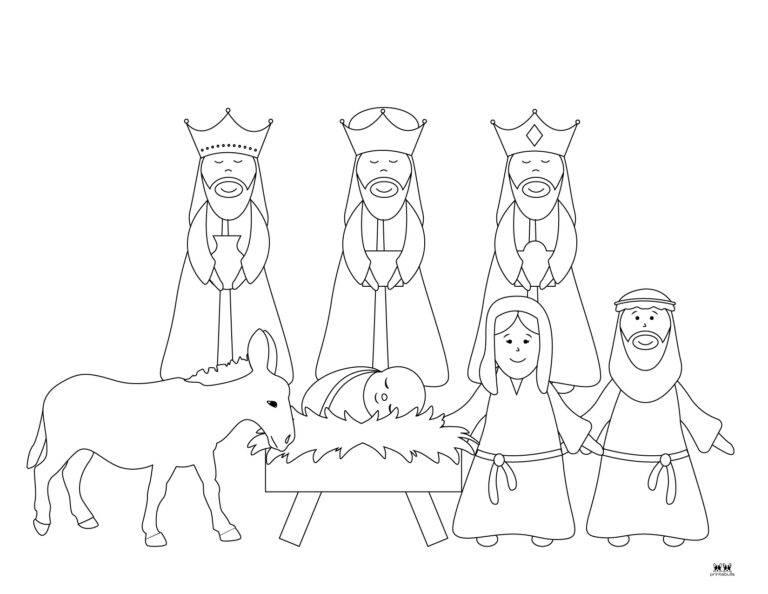 Nativity Coloring Pages - 10 Free Printable Pages 