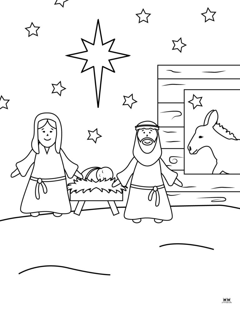 Nativity Coloring Pages - 10 FREE Printable Pages | Printabulls