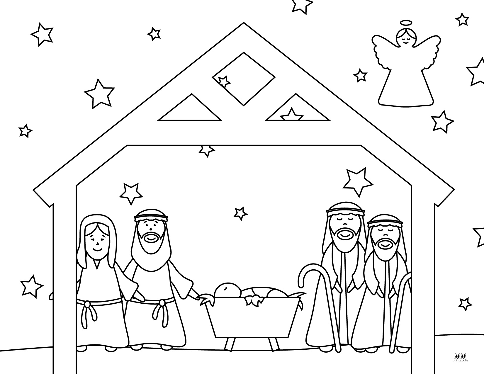 Nativity Coloring Pages - 10 FREE Printable Pages | Printabulls