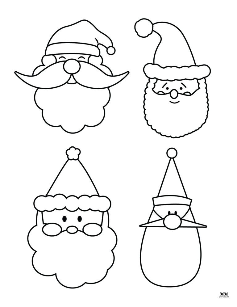 Santa Coloring Pages - 20 FREE Printable Pages | Printabulls