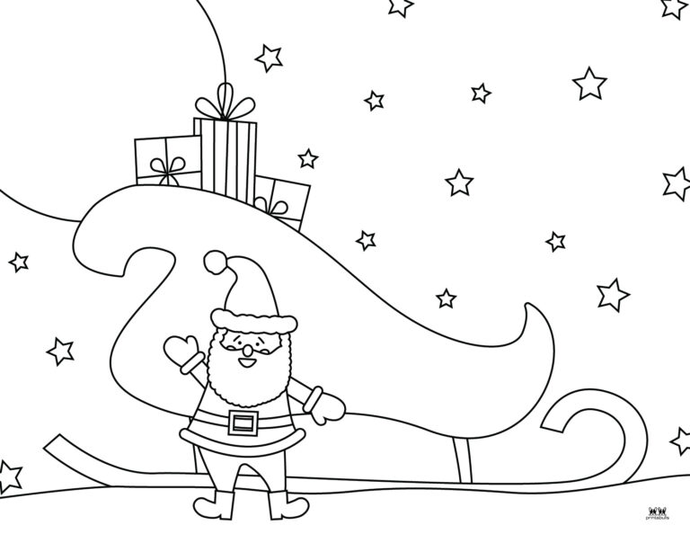 Santa Coloring Pages - 20 FREE Printable Pages | Printabulls