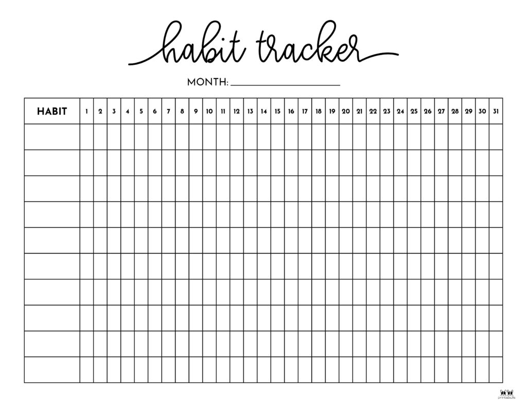 Habits Tracker Printable How To Change Your Life Sharing Is Caring!