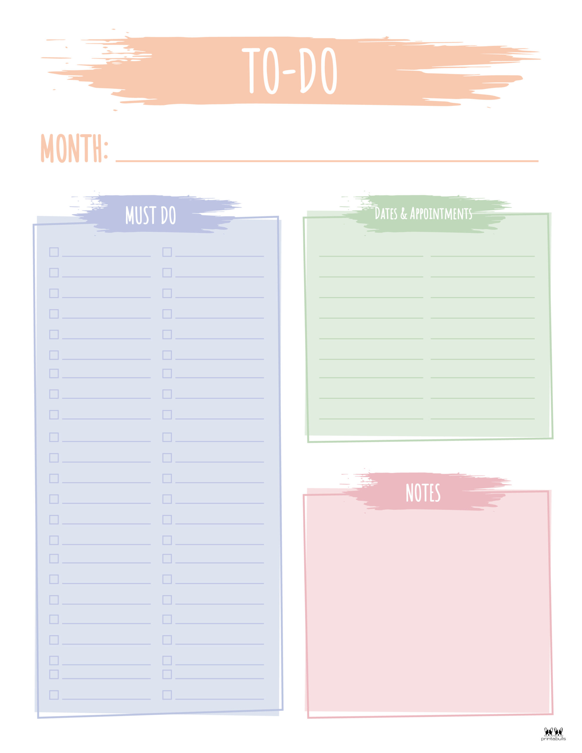 Monthly To Do Lists FREE Printables PrintaBulk