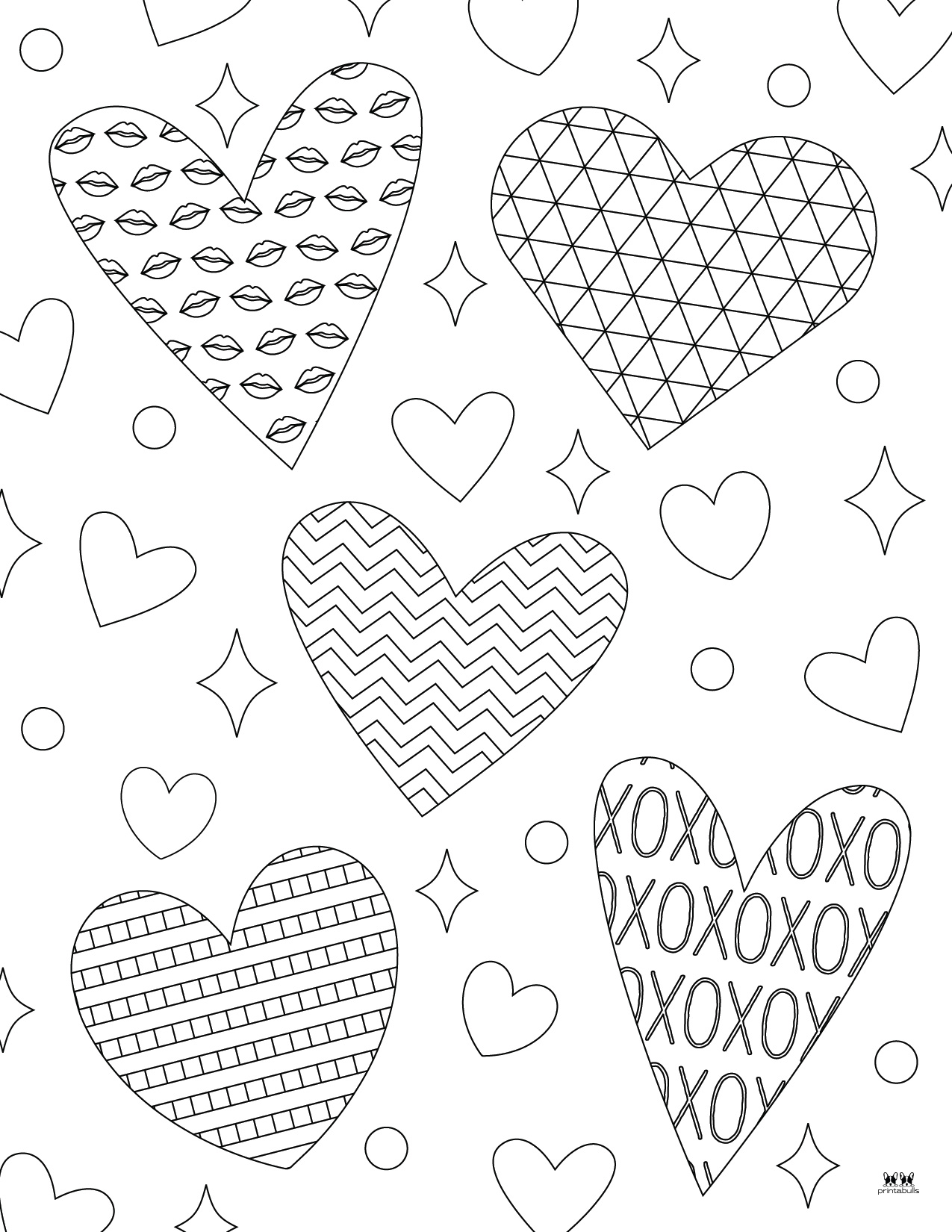 Valentine's Day Coloring Pages - 100 FREE Printables | Printabulls