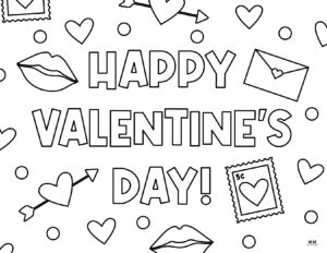 Valentine's Day Coloring Pages - 100 FREE Printables | Printabulls