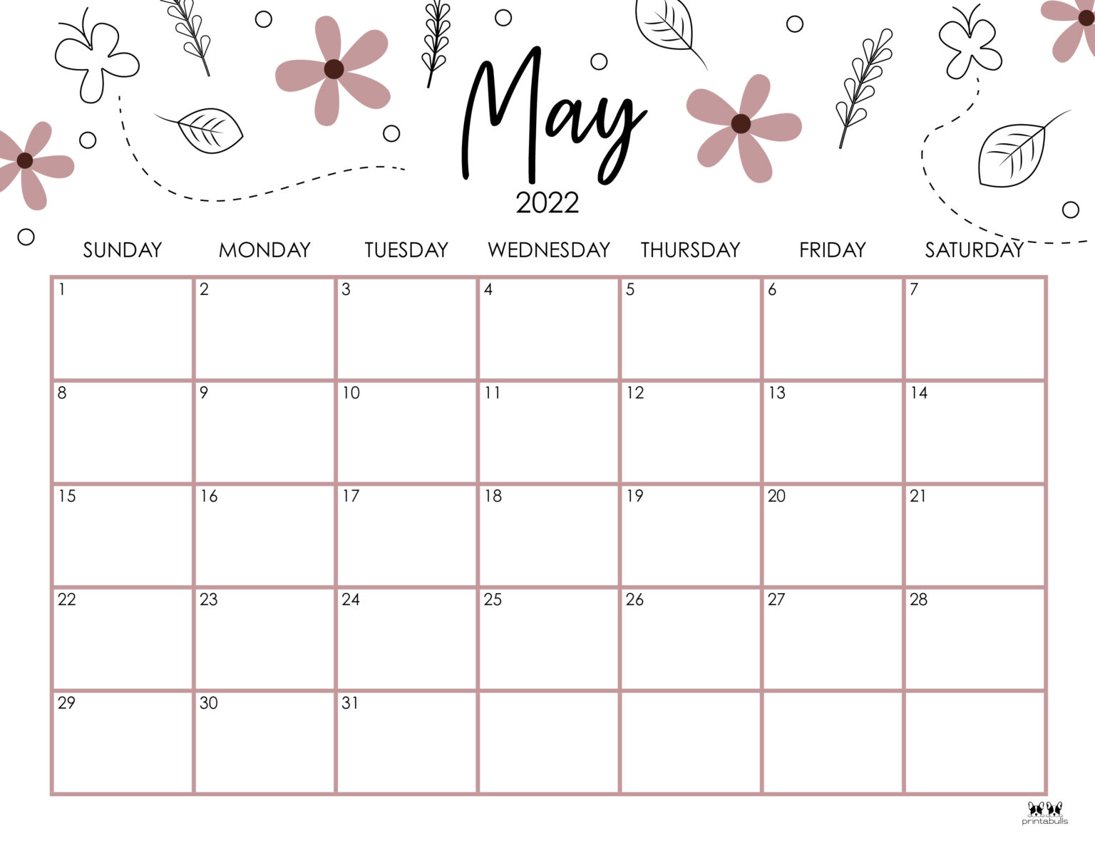 May 2022 Calendars 25 Free Printable Calendars Printabulls 3872