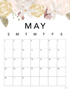 May 2022 Calendars - 25 FREE Printable Calendars | Printabulls