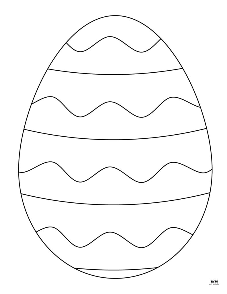 Easy Easter Egg Coloring Pages