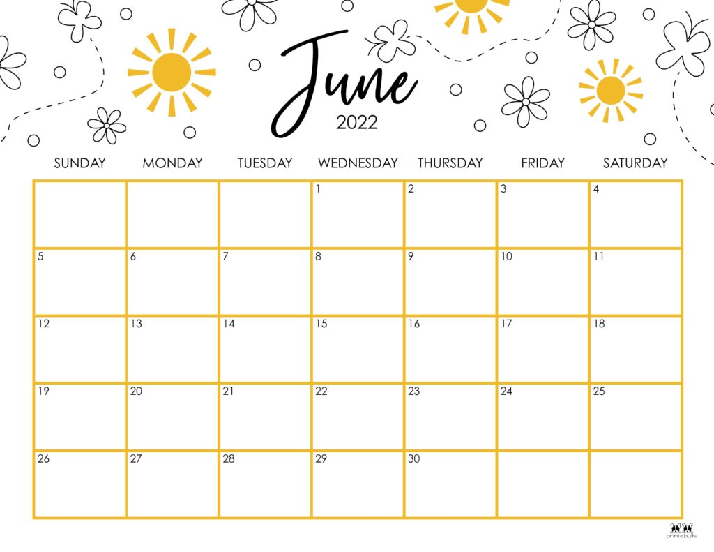 cute june 2022 calendar printable pdf