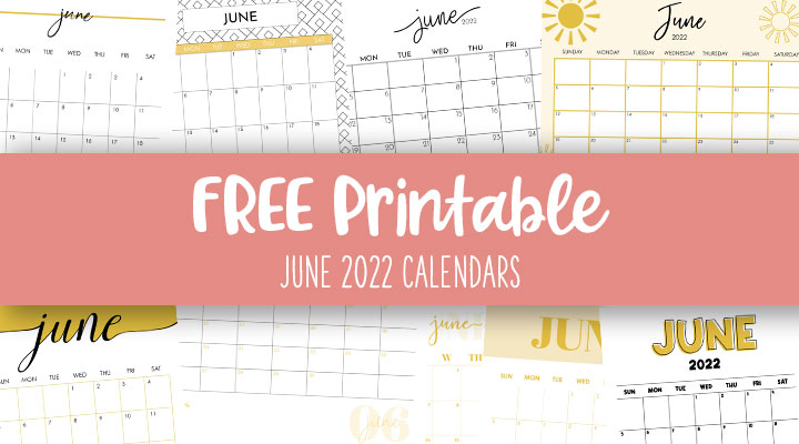 2022 monthly calendar printable june