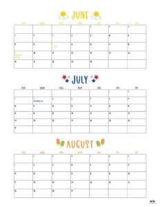 2022 Summer Calendars - 15 Free Printables 