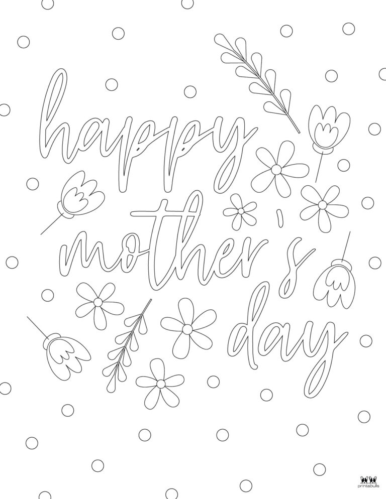 Mother's Day Coloring Pages - 50 FREE Printables | Printabulls