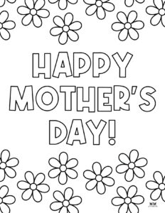 Mother's Day Coloring Pages - 50 FREE Printables | Printabulls