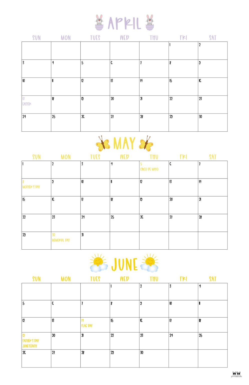 3 Month/Quarterly Calendars 84 FREE Printables Printabulls