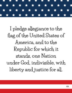 Pledge of Allegiance Words - 20 FREE Printables | Printabulls