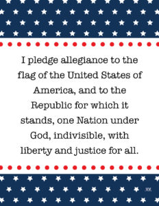 Pledge of Allegiance Words - 20 FREE Printables | Printabulls