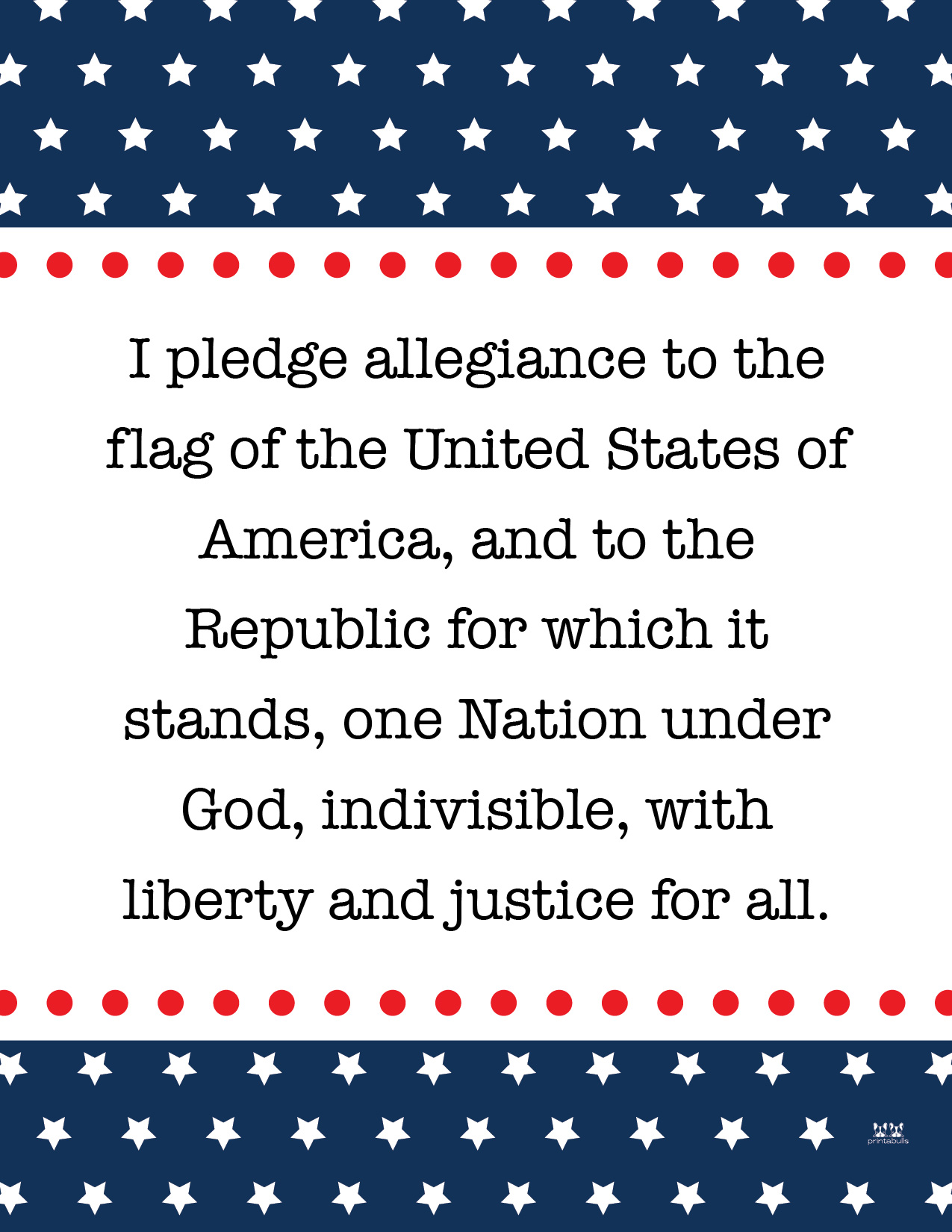 Pledge Of Allegiance Words 20 FREE Printables Printabulls