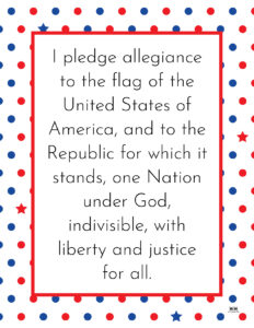 Pledge of Allegiance Words - 20 FREE Printables | Printabulls