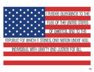 Pledge of Allegiance Words - 20 FREE Printables | Printabulls