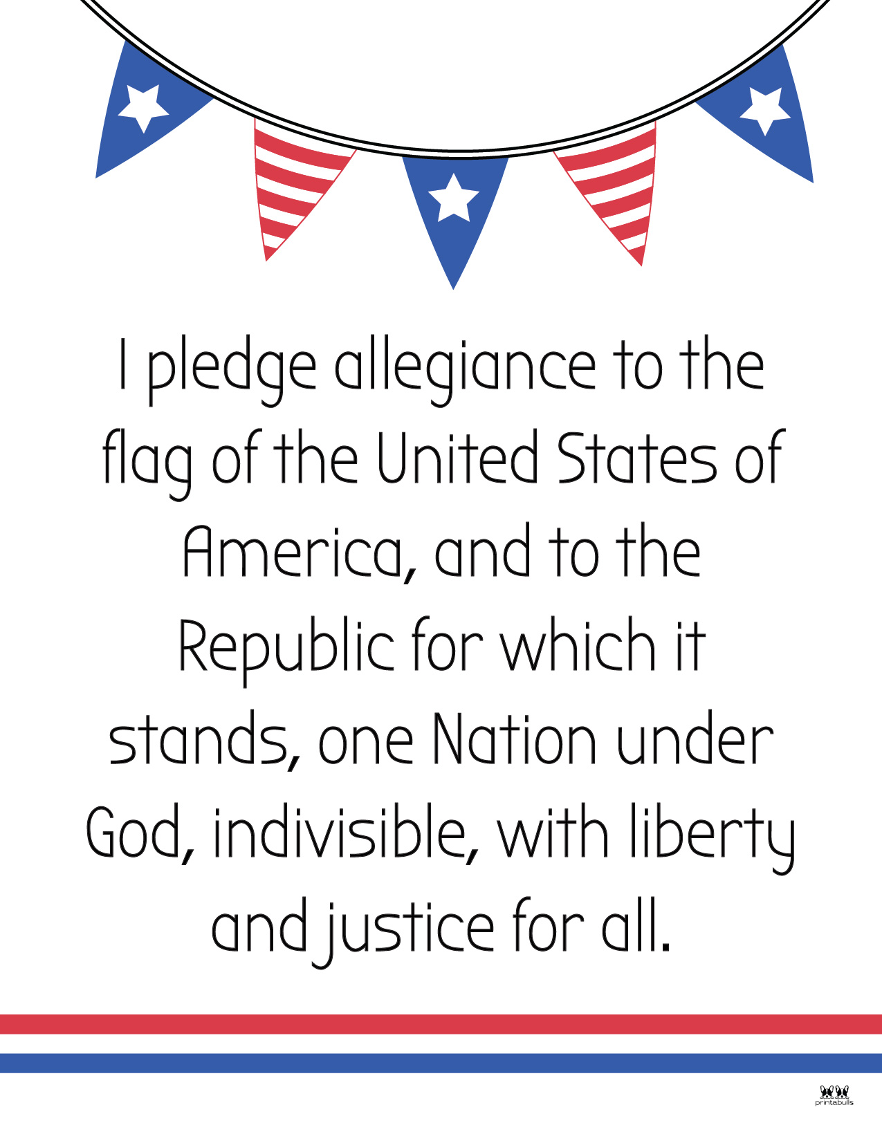 Pledge of Allegiance Words 20 FREE Printables Printabulls