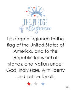 Pledge of Allegiance Words - 20 FREE Printables | Printabulls