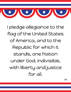 Pledge of Allegiance Words - 20 FREE Printables | Printabulls