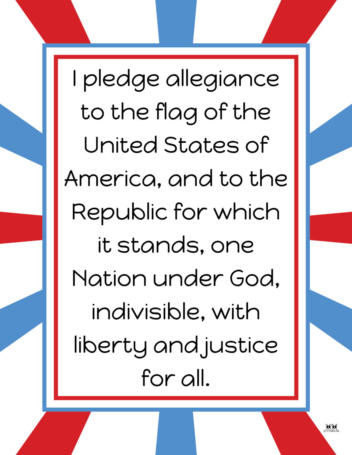 Pledge of Allegiance Words 20 FREE Printables Printabulls